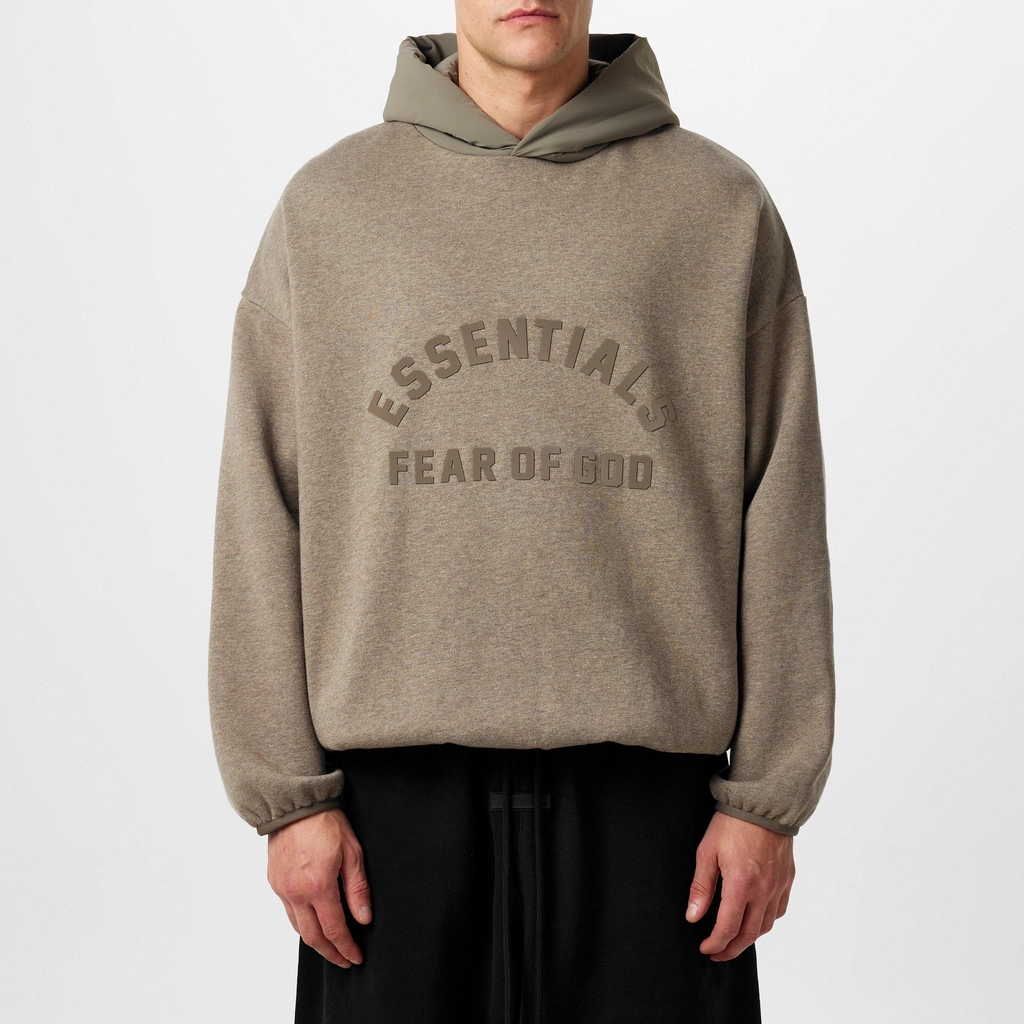 Fear of God Essentials Over The Head Hoodie - Heather Grey